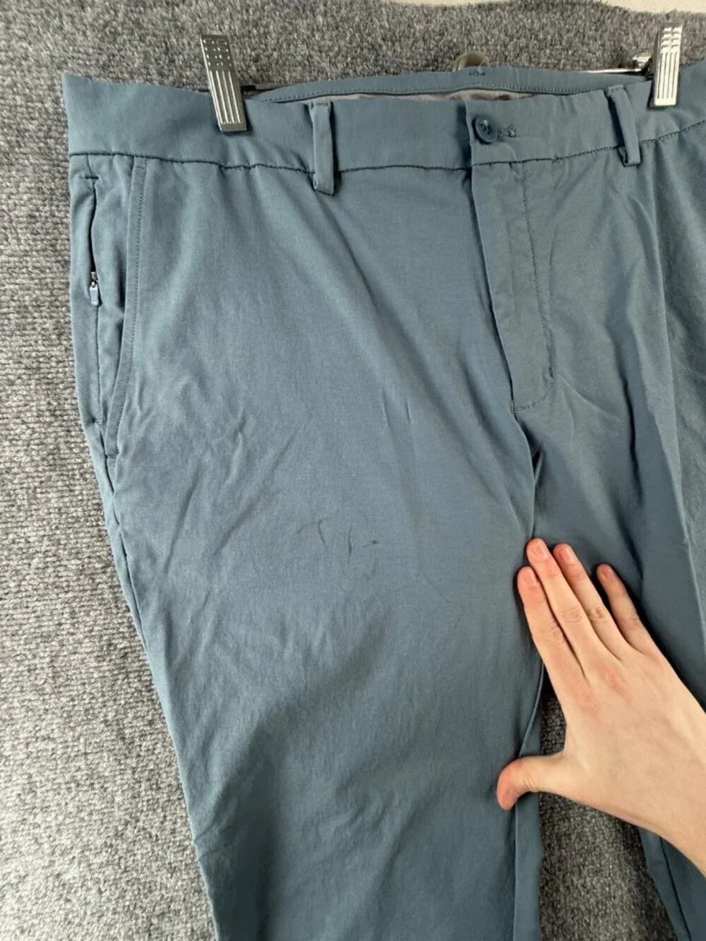 Vineyard Vines OTG Pants Performance 38x32 Men Gray Blue Stretch Zip Pockets